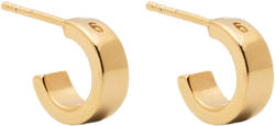 gold-plated sterling silver engraved hoop earrings