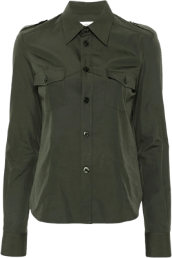 Military button-up cotton shirt