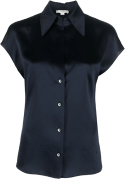short-sleeve silk shirt