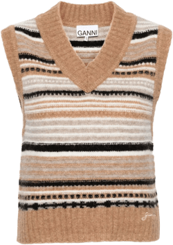 striped sleeveless jumper