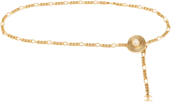1980s pearl-embellished chain belt