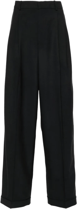 pleat-detail trousers