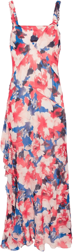 floral-print crepe maxi dress