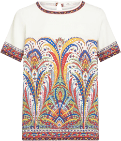 paisey-print cady T-shirt