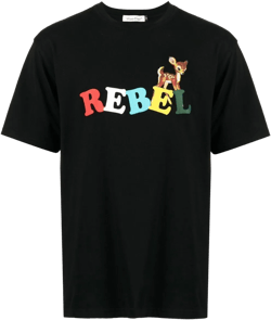 cartoon-print cotton T-shirt