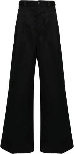 Yoke wide-leg trousers