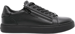 logo-debossed leather sneakers