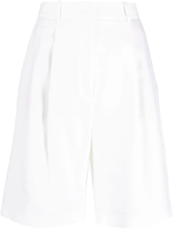 high-waisted knee-length shorts