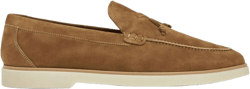 almond-toe suede loafers