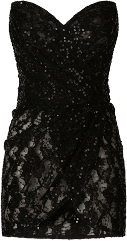sequin-embellished strapless minidress