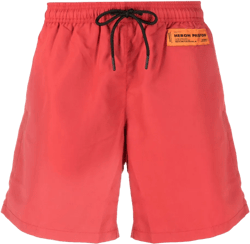 logo-patch drawstring swim shorts
