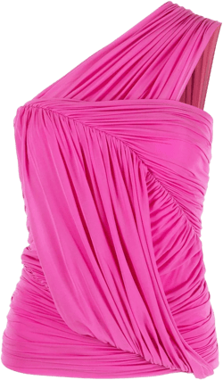 Edfu draped one-shoulder blouse