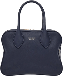 logo-stamp leather tote bag