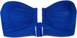 Show gathered bandeau bikini top