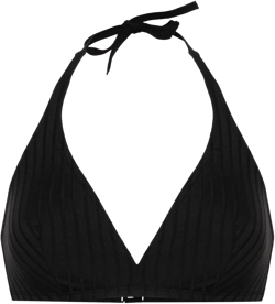ribbed halterneck bikini top