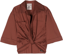 twisted cropped shirt