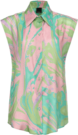 swirl-print sleeveless shirt