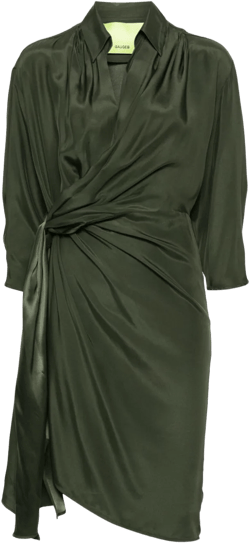 Miya silk wrap dress 