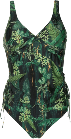 Bruma twisted leaf-print tankini