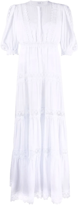 Nadine lace-detail maxi dress