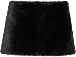 A-line shearling miniskirt