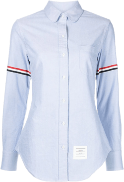 grosgrain armband long-sleeve Oxford shirt
