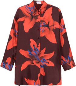 floral-print shirt