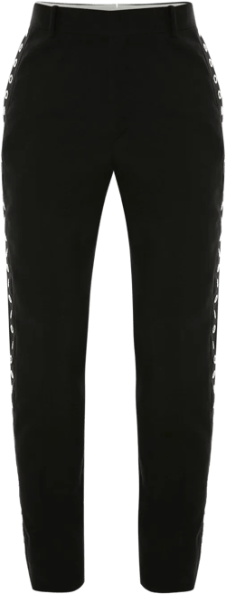 eyelet-detail slim-cut trousers
