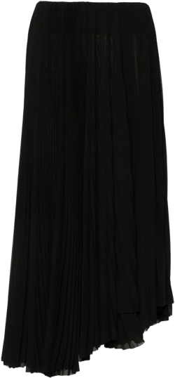 pleated midi skirt