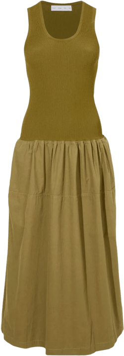 scoop neck cotton dress