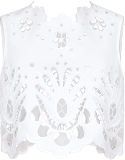 cut-out cotton crop top