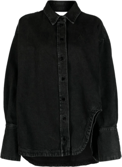 Diana logo-embroidered denim shirt