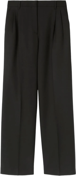 wide-leg wool trousers