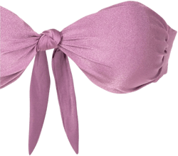 strapless lurex knotted bikini