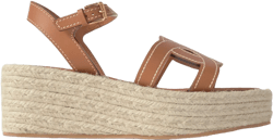 Kate cutout leather wedge sandals