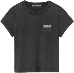 Shrunken Tee In Acid Wash Jersey