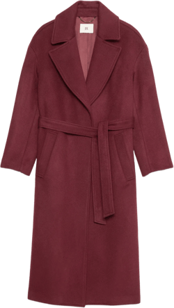 Oversized Wool-Cashmere Wrap Coat