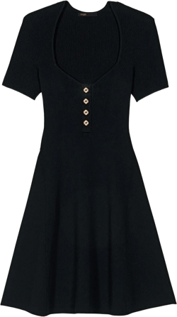 Rib knit mini dress