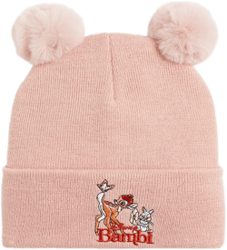 Appliquéd Pompom Beanie