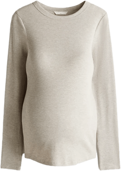 MAMA Ribbed Jersey Top