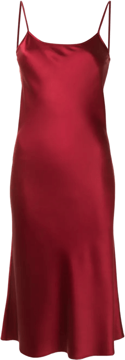 midi silk slip dress