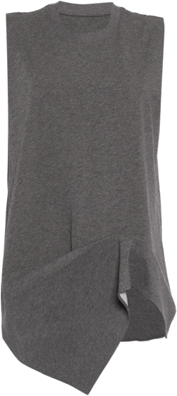 asymmetric cotton tank top