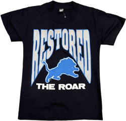 Detroit Lions Vintage 90s Restored The Roar Tee Black