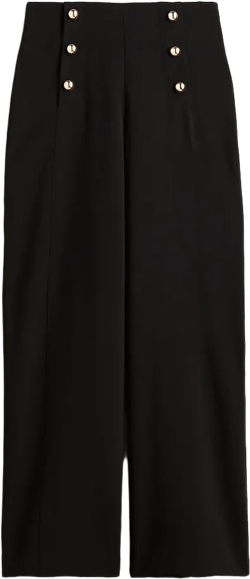 Button-Front Twill Pants