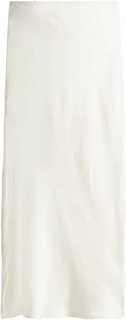 Crinkled Satin Maxi Skirt