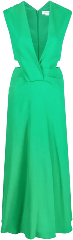 Twist Wrap cut-out detail midi dress