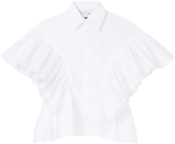 x Lutz Huelle Waterfall ruffle-sleeve shirt