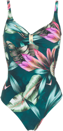 Roberta leaf-print swimsuit
