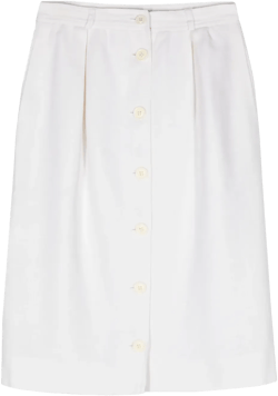 1970s button-up linen skirt