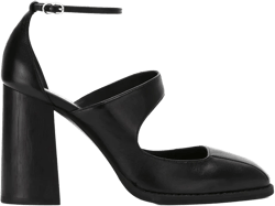 leather cut out pumps
